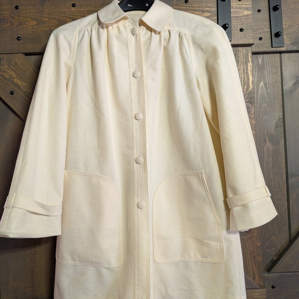 Lady Jerold ivory jacket 3/4 length size L